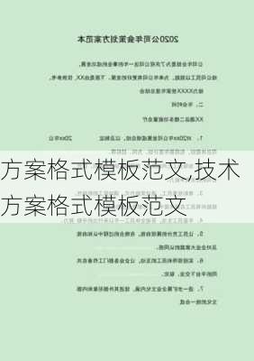 方案格式模板范文,技术方案格式模板范文