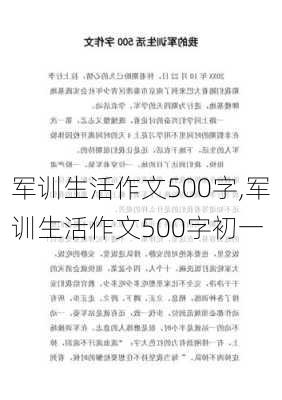 军训生活作文500字,军训生活作文500字初一