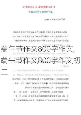 端午节作文800字作文,端午节作文800字作文初二