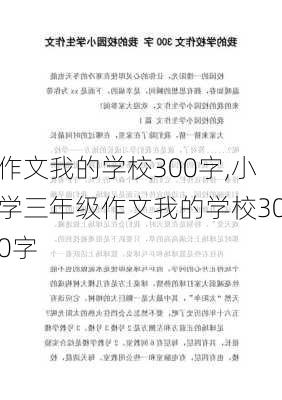 作文我的学校300字,小学三年级作文我的学校300字