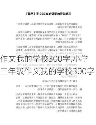 作文我的学校300字,小学三年级作文我的学校300字