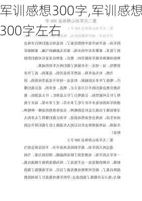 军训感想300字,军训感想300字左右