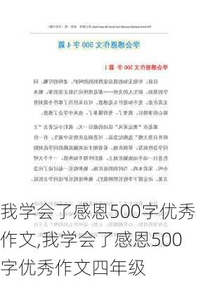 我学会了感恩500字优秀作文,我学会了感恩500字优秀作文四年级