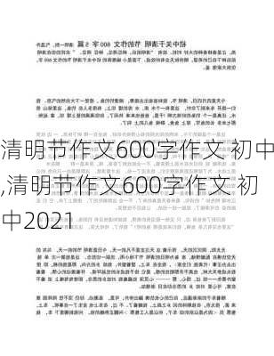 清明节作文600字作文 初中,清明节作文600字作文 初中2021