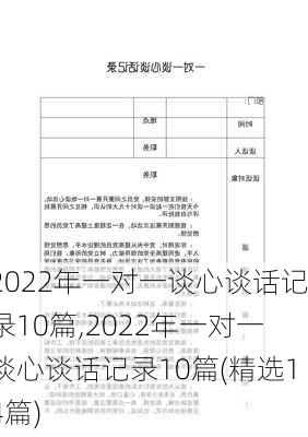 2022年一对一谈心谈话记录10篇,2022年一对一谈心谈话记录10篇(精选14篇)