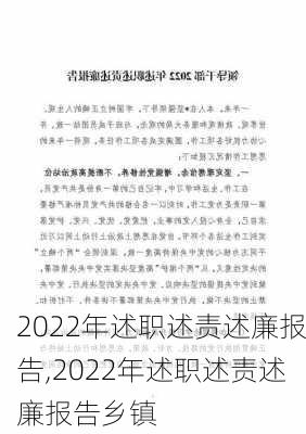 2022年述职述责述廉报告,2022年述职述责述廉报告乡镇