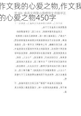 作文我的心爱之物,作文我的心爱之物450字