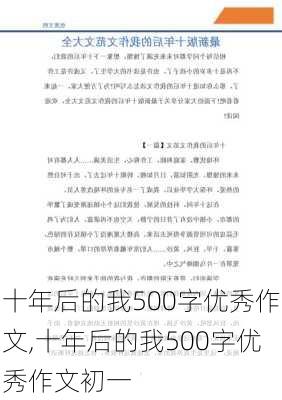 十年后的我500字优秀作文,十年后的我500字优秀作文初一