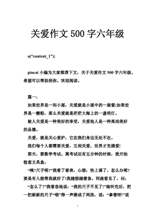 关爱的优秀作文,关爱的优秀作文500字