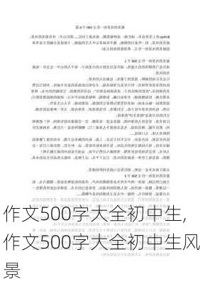 作文500字大全初中生,作文500字大全初中生风景