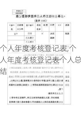 个人年度考核登记表,个人年度考核登记表个人总结