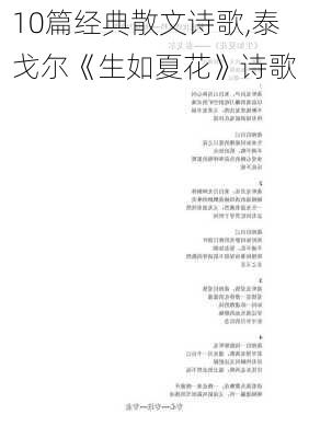 10篇经典散文诗歌,泰戈尔《生如夏花》诗歌