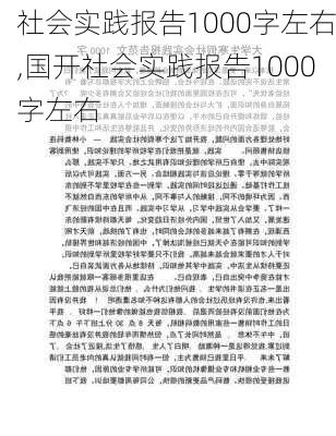 社会实践报告1000字左右,国开社会实践报告1000字左右