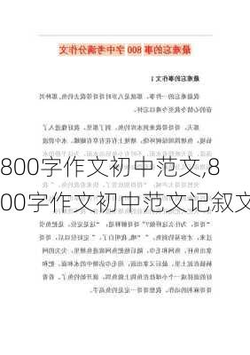 800字作文初中范文,800字作文初中范文记叙文