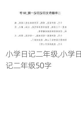 小学日记二年级,小学日记二年级50字