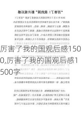 厉害了我的国观后感1500,厉害了我的国观后感1500字