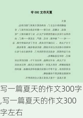 写一篇夏天的作文300字,写一篇夏天的作文300字左右