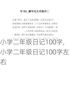 小学二年级日记100字,小学二年级日记100字左右