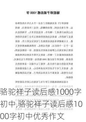 骆驼祥子读后感1000字初中,骆驼祥子读后感1000字初中优秀作文