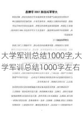 大学军训总结1000字,大学军训总结1000字左右