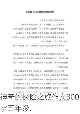 神奇的探险之旅作文300字五年级,