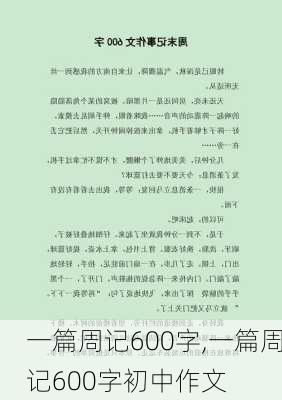 一篇周记600字,一篇周记600字初中作文