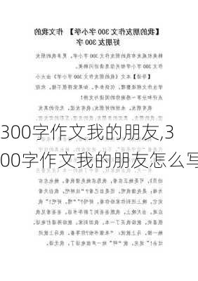 300字作文我的朋友,300字作文我的朋友怎么写