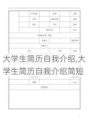 大学生简历自我介绍,大学生简历自我介绍简短