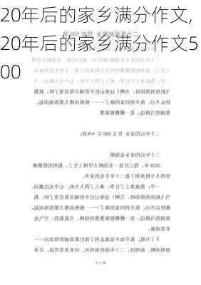 20年后的家乡满分作文,20年后的家乡满分作文500