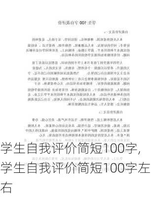 学生自我评价简短100字,学生自我评价简短100字左右