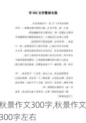 秋景作文300字,秋景作文300字左右