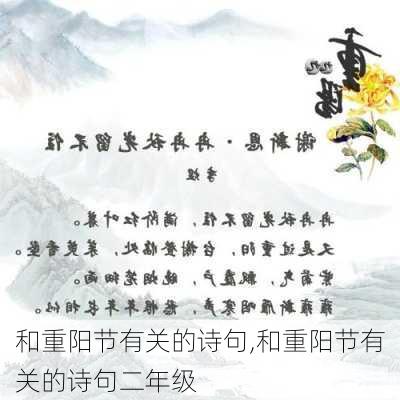 和重阳节有关的诗句,和重阳节有关的诗句二年级