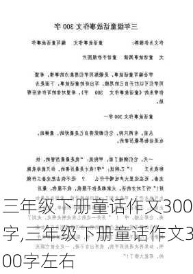 三年级下册童话作文300字,三年级下册童话作文300字左右