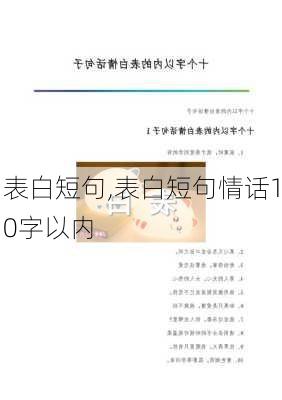 表白短句,表白短句情话10字以内