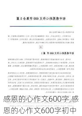 感恩的心作文600字,感恩的心作文600字初中