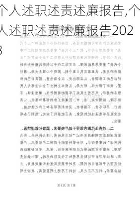 个人述职述责述廉报告,个人述职述责述廉报告2023