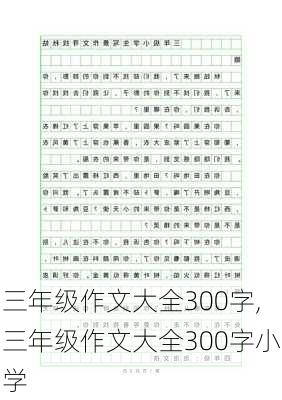 三年级作文大全300字,三年级作文大全300字小学