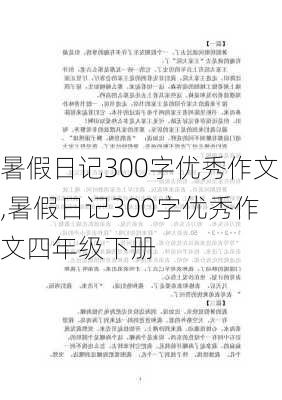 暑假日记300字优秀作文,暑假日记300字优秀作文四年级下册