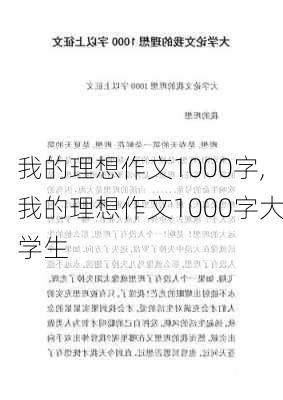 我的理想作文1000字,我的理想作文1000字大学生