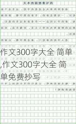 作文300字大全 简单,作文300字大全 简单免费抄写