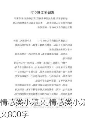 情感类小短文,情感类小短文800字