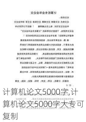 计算机论文5000字,计算机论文5000字大专可复制