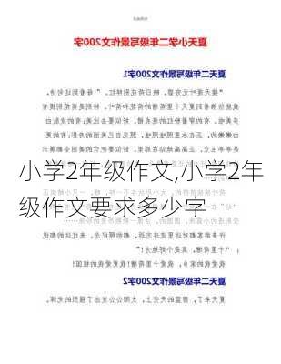 小学2年级作文,小学2年级作文要求多少字