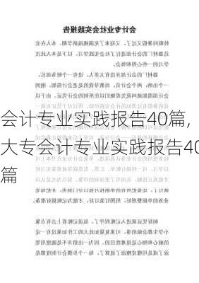 会计专业实践报告40篇,大专会计专业实践报告40篇