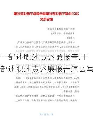 干部述职述责述廉报告,干部述职述责述廉报告怎么写