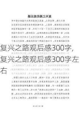 复兴之路观后感300字,复兴之路观后感300字左右