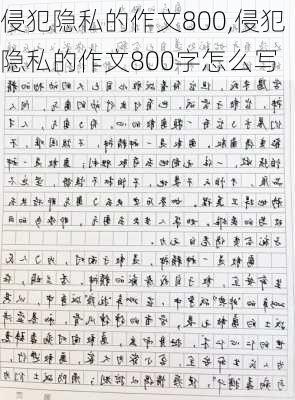 侵犯隐私的作文800,侵犯隐私的作文800字怎么写