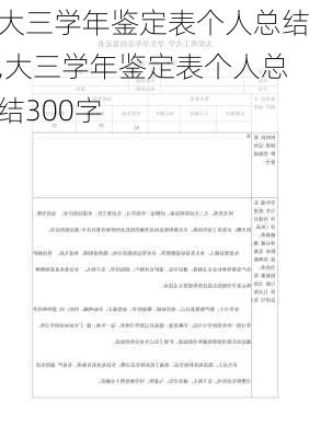 大三学年鉴定表个人总结,大三学年鉴定表个人总结300字