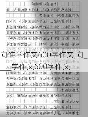 向谁学作文600字作文,向____学作文600字作文