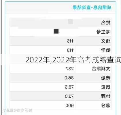 2022年,2022年高考成绩查询